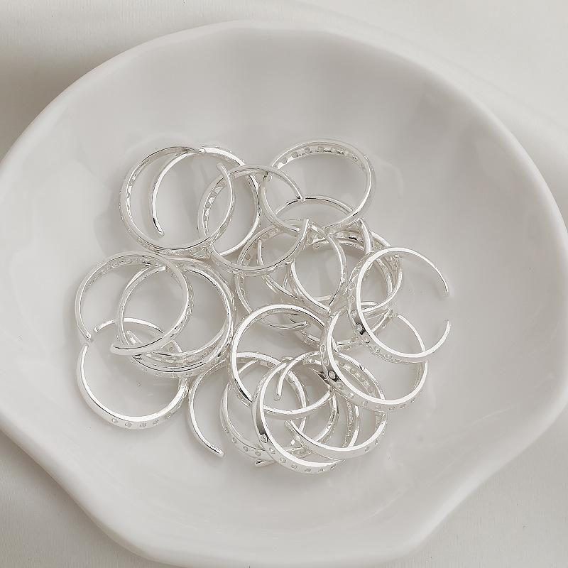 14K Gold Filled Adjustable Double Row Beaded Finger Ring, Wire Wrapped Jewelry Accessory