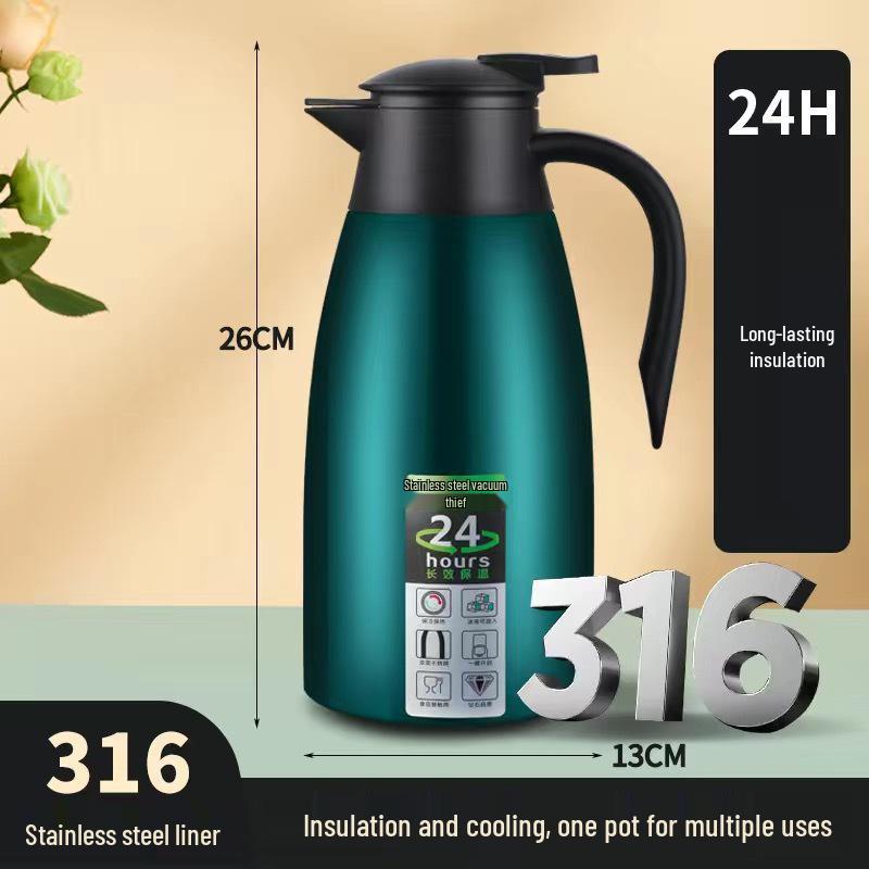 Large Capacity 316 Stainless Steel Insulated Teapot Thermos for Dormitory and Home Use