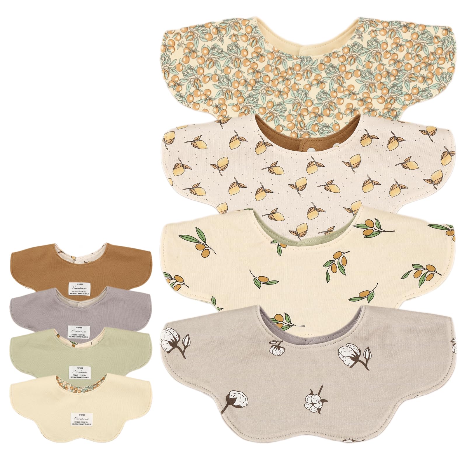 

Детский набор двусторонних гладких хлопковых слюнявчиков-лепестков для младенцев, стильных на 360 градусов, подарок на детский праздник [GoUseGo] Слюнявчики, 4, Слюнявчики, Ткань, Слюнявчики, Для девочек, Для мальчиков, Слюнявчики,