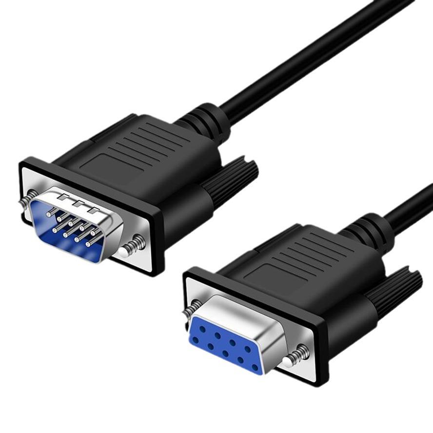 Cablu Serial DB9 Cupru Pur RS232, Mascul-la-Mascul și Femelă-la-Femelă, Conector Mașină de Gravat în Cruce, Miez cu Nouă Pini.