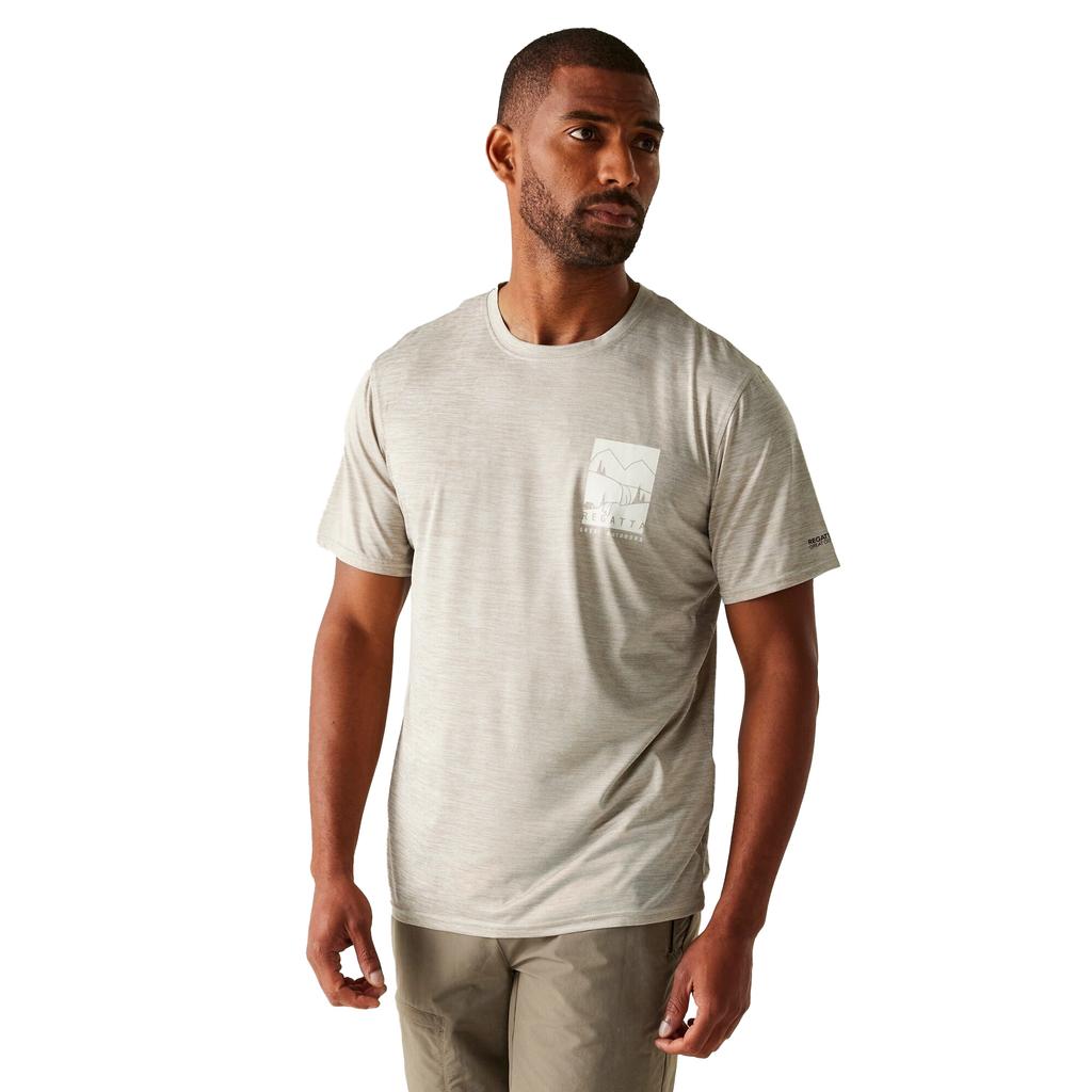 Regatta Mens Fingal IX Back Print Marl T-Shirt