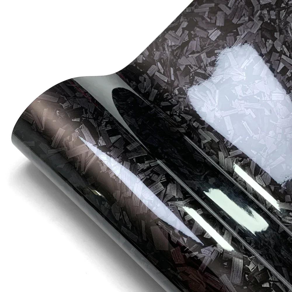 Car Stickers Flower Carbon Fiber Black Sticker DIY Film Vinyl Wrap Forged Carbon Fiber Film Vinyl Wrap Film Car Accessories 10cmx150cm