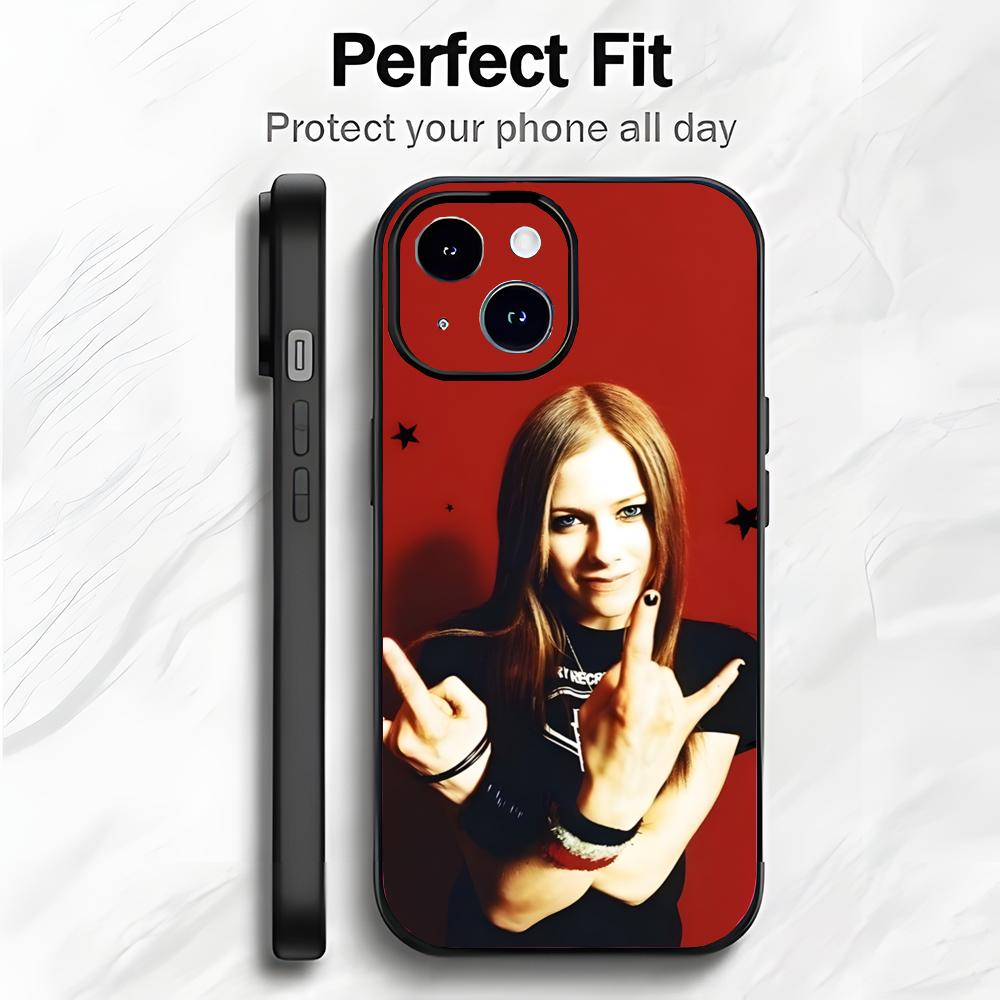 Custodia per Telefono Cantante Punk Pop A-Avril Ramona Lavigne Custodia per Telefono Imballaggio Morbido Leggera Per iPhone17 16 15 14 13ProMax