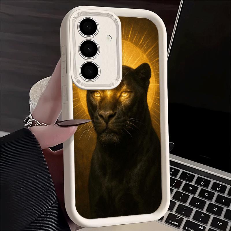 Phone Case for Samsung Galaxy A17 A16 A15 A14 A13 Black Panther Cool Animal A56 A36 A26 A55 A35 A25 A54 A34 A24 A53 A33 A23 A07