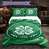 Celtic FC témájú ágynemű garnitúra 3 részes paplanhuzat szett Dekoratív ágynemű tinédzser szobába Otthoni dekoráció