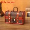 Retro Dragon Pattern Wooden Storage Box With Metal Lock For Storage Desktop