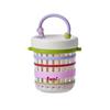 Portable Fruit Cup with A Back Rope and Fork, Large-capacity Salad Cup for Primary School Students