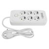 6 Way Power Strip with 4 USB and 1 Type C Port Europn Standard Power Socket with   2 Meter Cable