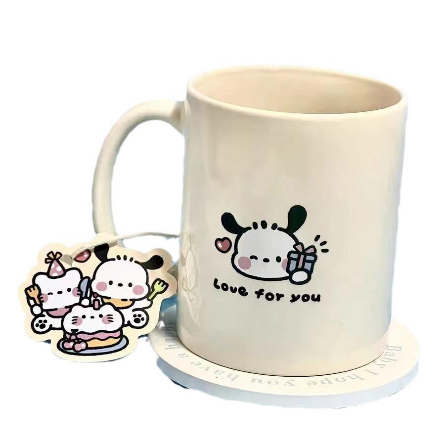 Søt Tegneserie Hjemmekopp Fargerik Katteunge Personlig Forretningsgave Suvenir Hjem Hybel Melkekopp