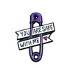 Custom Purple Heart Brooch with English Letters - Versatile Jewelry Accessory
