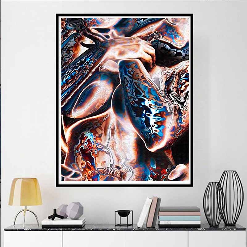 New Arrival 5D DIY Full Circle Diamond Painting "Couple Art" Embroidery Cross Stitch Home Decor Gift