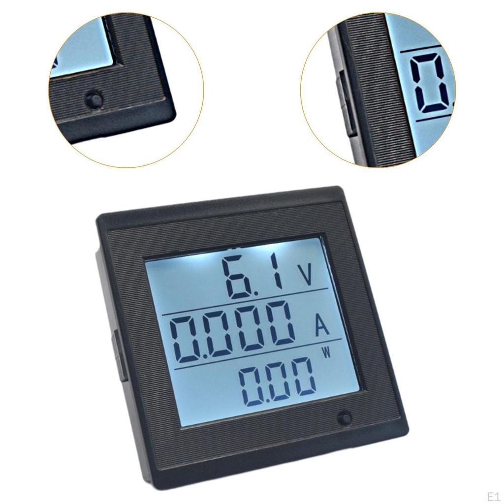 DC 6-200V 20A Current Meter Amp Gauge Large Screen Stable Professional Overload Alarm Multimeter