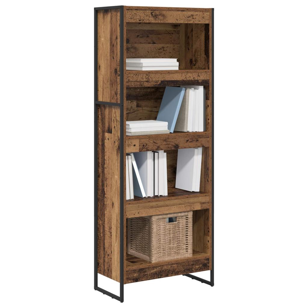 Bookshelf 60 x 30 x 155 cm Engineered Wood Reclaimed Wood Look