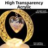 Acrylic Engraved Shade Acrylic Table Lamp Heart Pendant LED Lamp  Office Desk Ornament