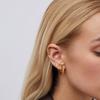 European and American three pairs of stainless steel round earrings ins stud earrings titanium steel ear hole ears