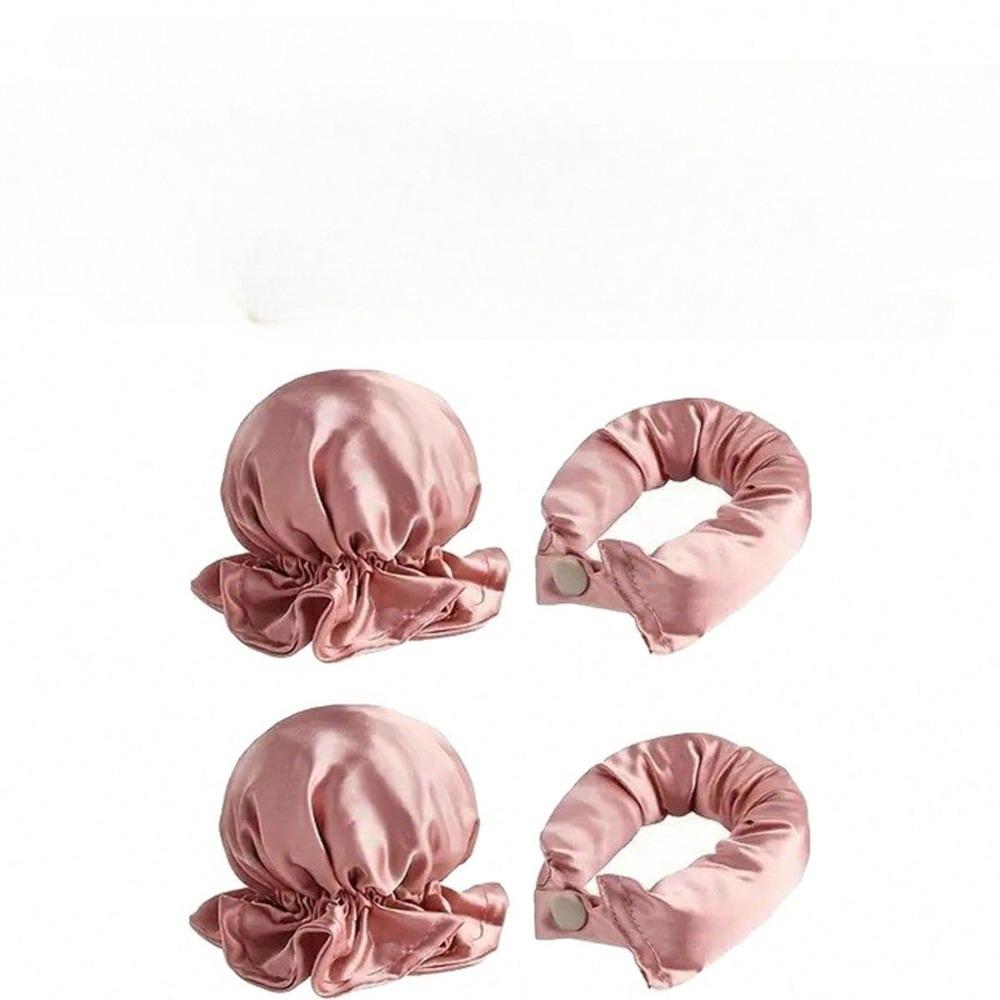 2/4/6pcs Heatless Hair Rollers Set with Satin Caps No Heat Curling Rods Heatless Curls  Sleeping Curl Bar Wave Hair Styling Tool