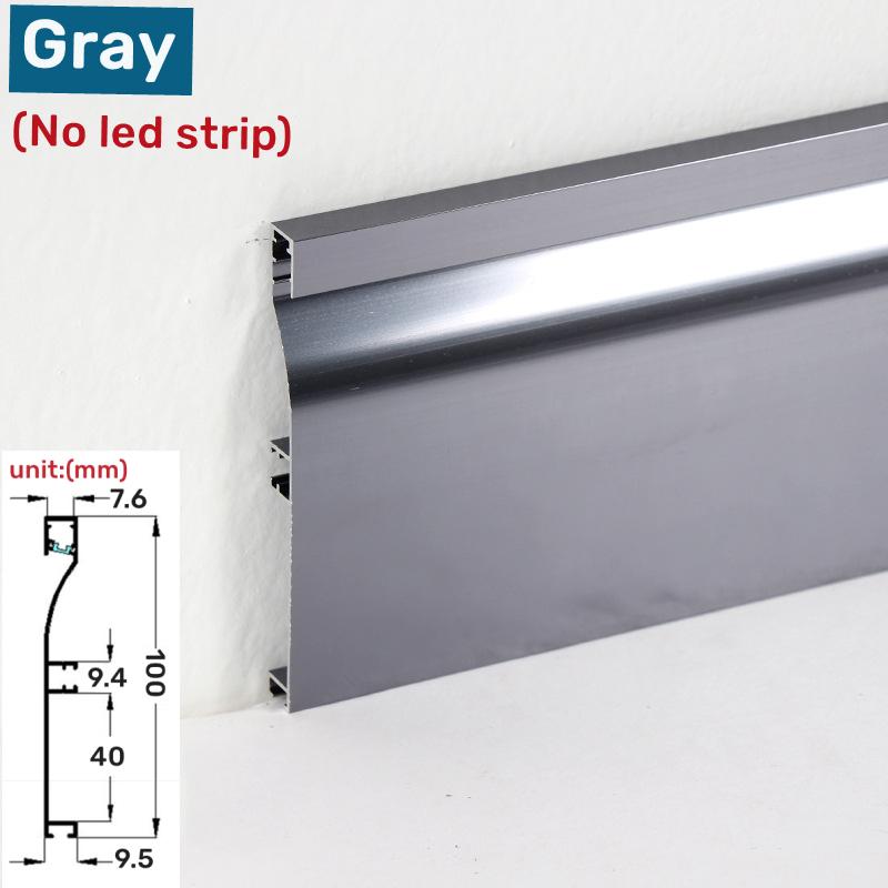 H10cm(3.94inch) Ultra-thin Skirting Baseboard LED Aluminum Profile Strip Wall Edge Backlight Waist Line Corner Kitchen Bar Light