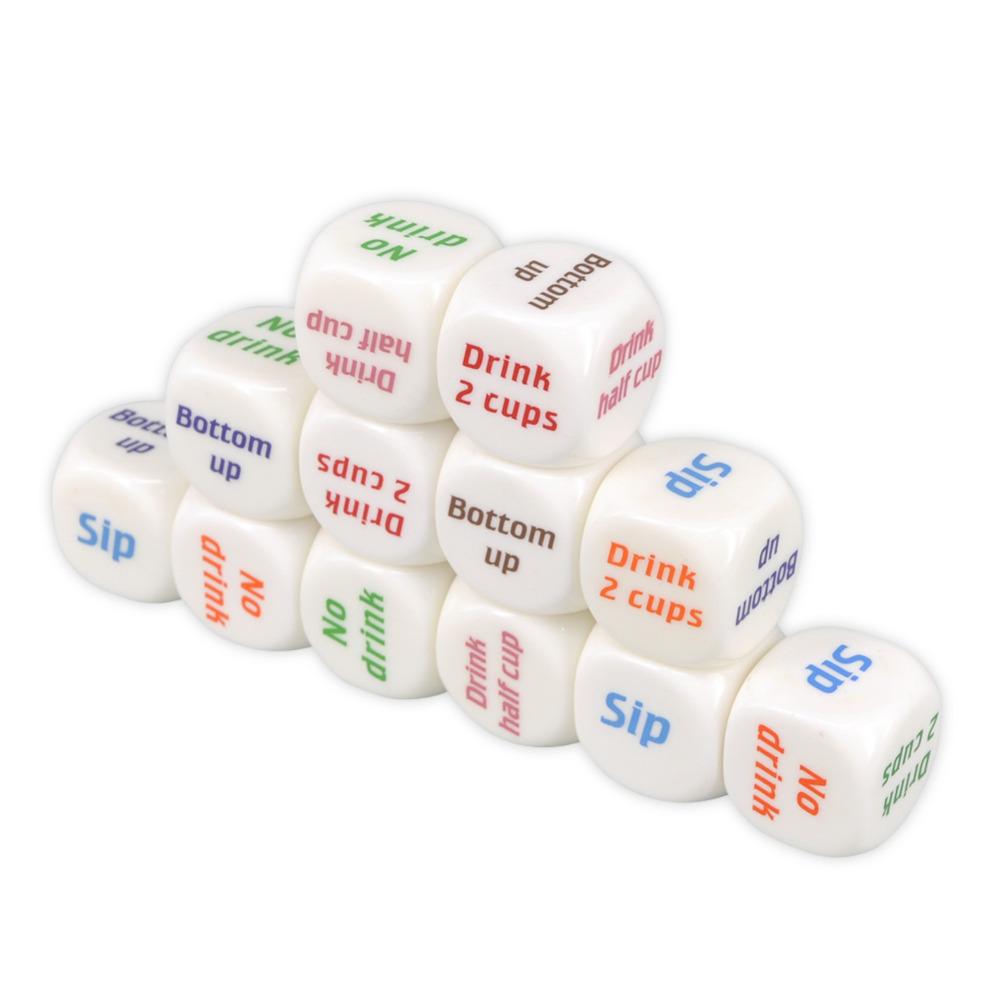 2Pcs English Drinking Game Dice Party Bar Party Entertainment Supplies