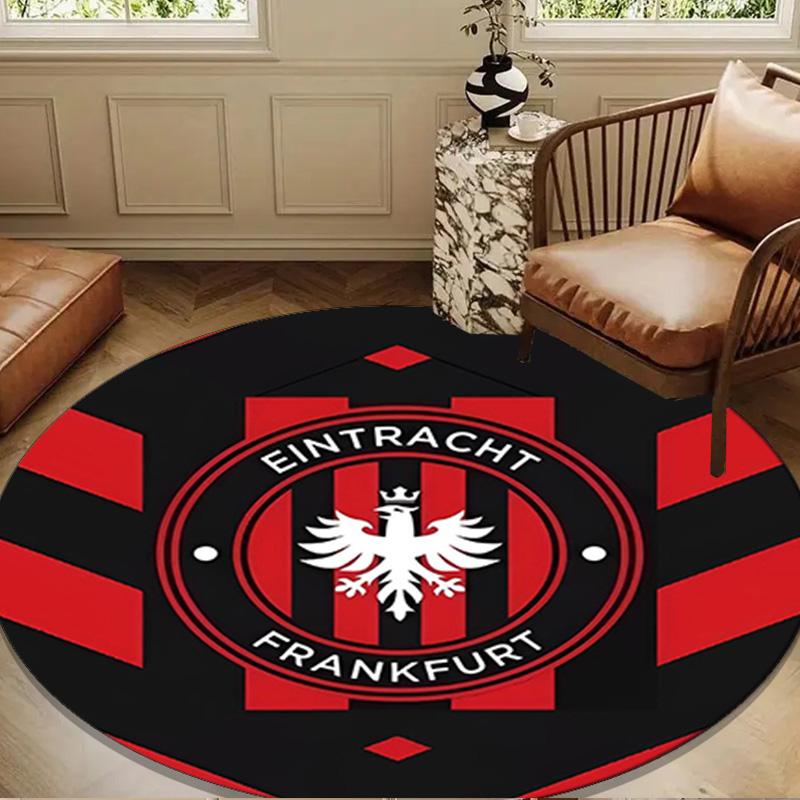 Eintracht Frankfurt Wappen Runde Matte Heimdekoration, Stuhlmatte Für Wohnzimmer, Schlafzimmer, Fußmatte Heimdekoration Geburtstagsgeschenk Weihnachtsgeschenke