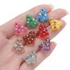 2pcs 15x16.5mm Glass Beads Colorful Christmas Tree Spacer Bead for Keychain Christmas Decoration DIY Jewelry Making Accessories