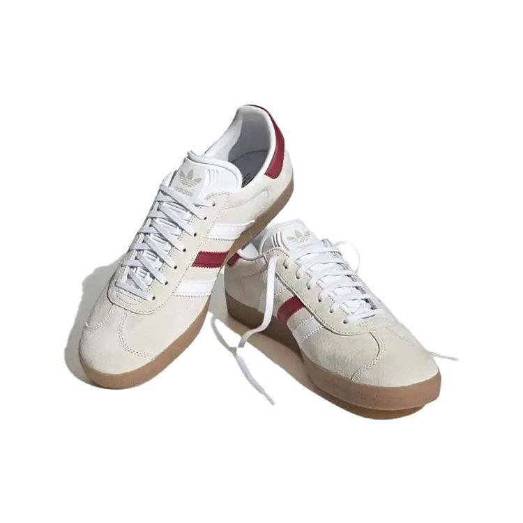 adidas Gazelle Aluminium Burgundy Unisex Sneakers Cream Cloud-White Collegiate-Burgundy IG0672
