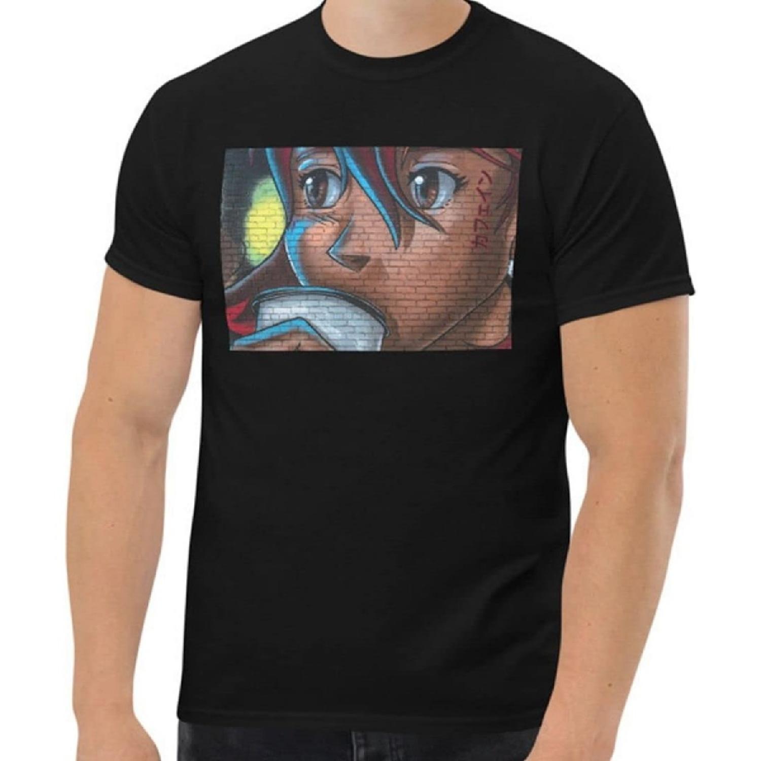 Anime Coffee Girl Eyes - Japan Culture Art - Japanese Aesthetic T-Shirt S