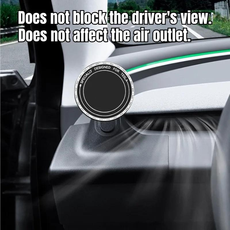 Car Phone Holder for Tesla Model 3 Highland 2025 2025 360° Rotating Magnetic Car GPS Navigation Phone Holder Supports MagSafe