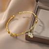 Hand Evil Eye Bracelet For Women Stainless Steel Zircon Bracelet Bangle Turkish Lucky Luxury Couple Zircon Pulseras Bijouxfemme