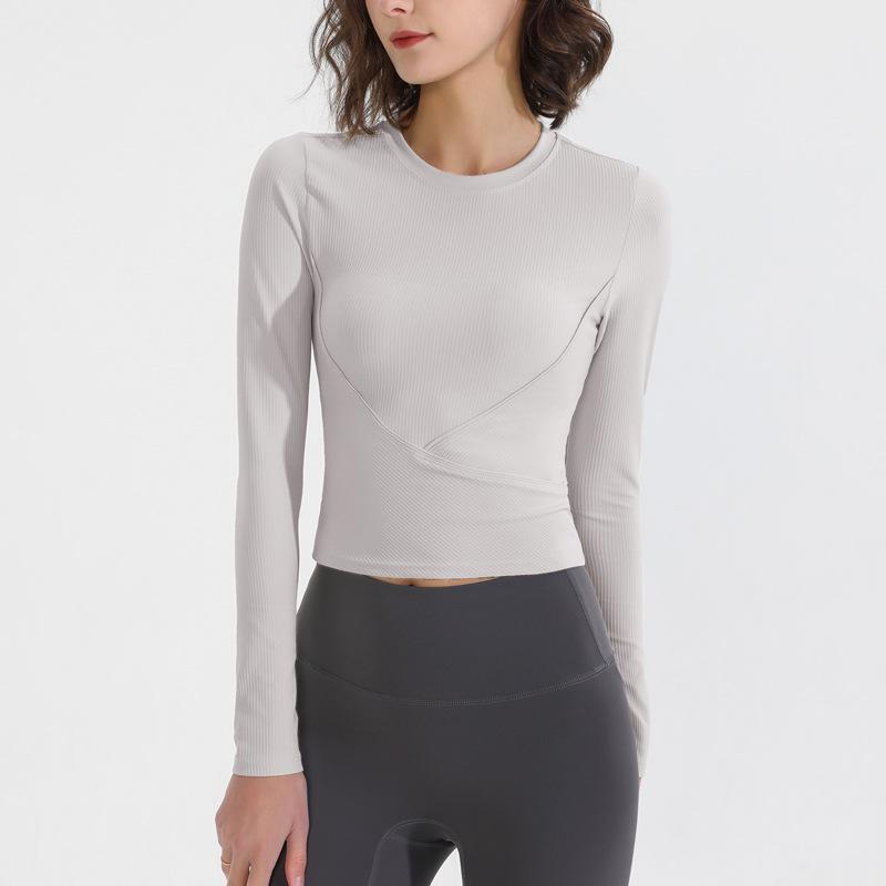 Women's Quick-Dry Yoga and Fitness Long-Sleeve Sports Tops for Autumn/Winter