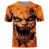 Halloween Skull 3D Printed Men and Women Casual Short-sleeved T-shirt Round Neck Fashion Trend Super Cool Daily Men's Clothing