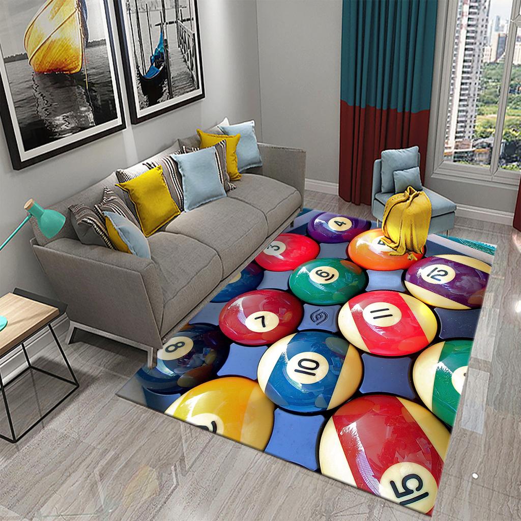 Kolorowy dywan 3D do snookera bilardowego, sportowy dywanik obszarowy do dekoracji salonu, jadalni, sypialni, dywanik podłogowy, dywaniki łazienkowe antypoślizgowe