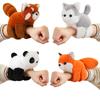 Animaux en peluche créatifs raton laveur renard husky chat singe papa cercle jouet enroulé autour du bras poupée jouets pour enfants cadeau d'anniversaire
