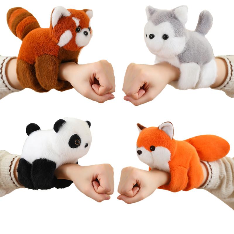 Animali di Peluche Creativi Procione Volpe Husky Gatto Scimmia Papa Cerchio Giocattolo Avvolto Attorno al Braccio Bambola Giocattoli Per Bambini Regalo di Compleanno