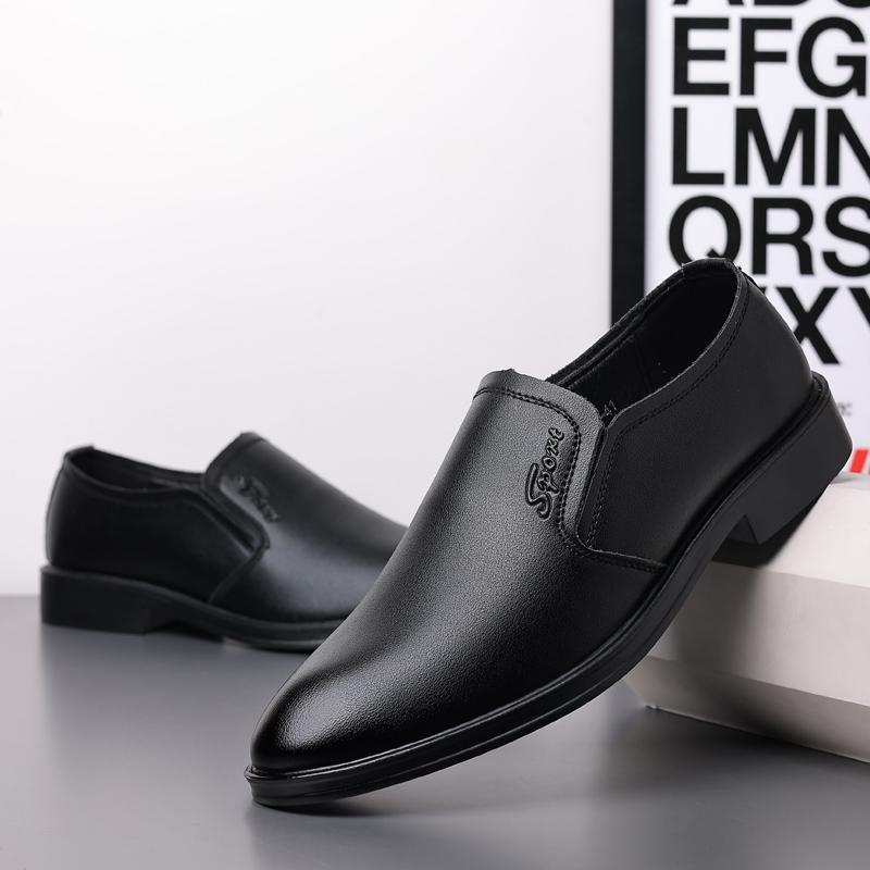 

Деловая формальная кожаная обувь Черная обувь для мужчин JZ-506 44 чёрный