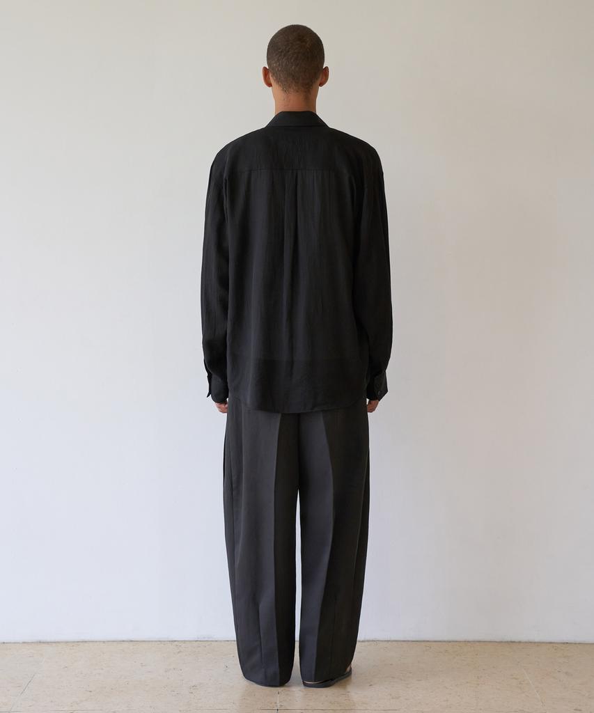 TRIP LE SENS Relaxed Pleated Slacks_Black