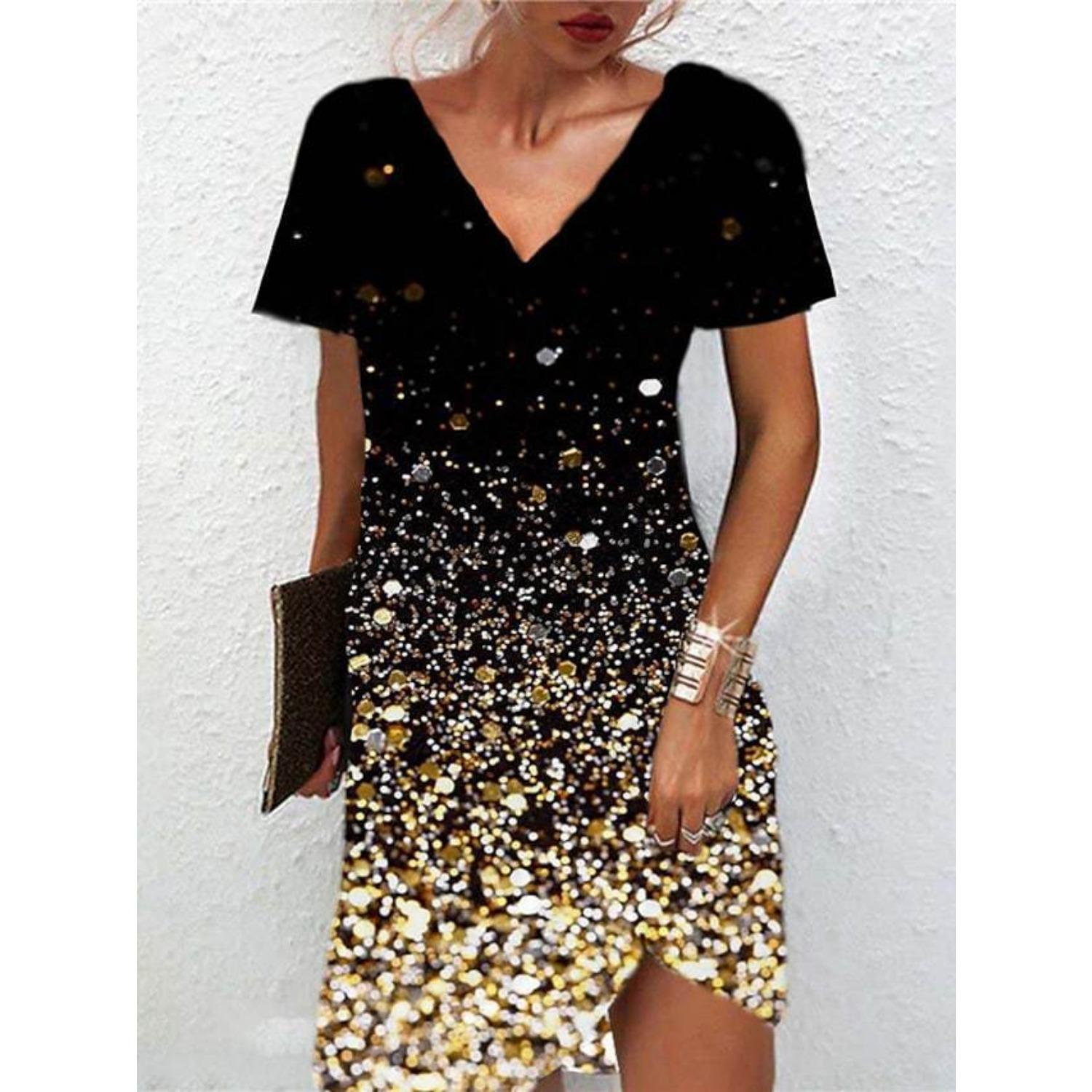 

2025 Новое женское платье с заниженной талией, элегантное платье с принтом, весна-лето, свободное и удобное XXXL