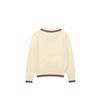 BALBI Ribbon Collar Contrast Knit