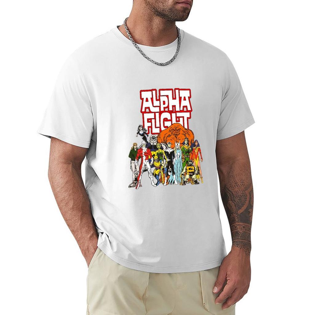 Alpha Flight TShirtAlpha Flight Team TShirtby Gustava TShirt blacks affliction shirts Tshirts oversize Tshirt men