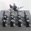14pcs MOC Medieval Dwarf Warrior Elves Knights LotR Uruk-hai Orc Rohan Soldier with Witch King Leader Figure Building Block Toys