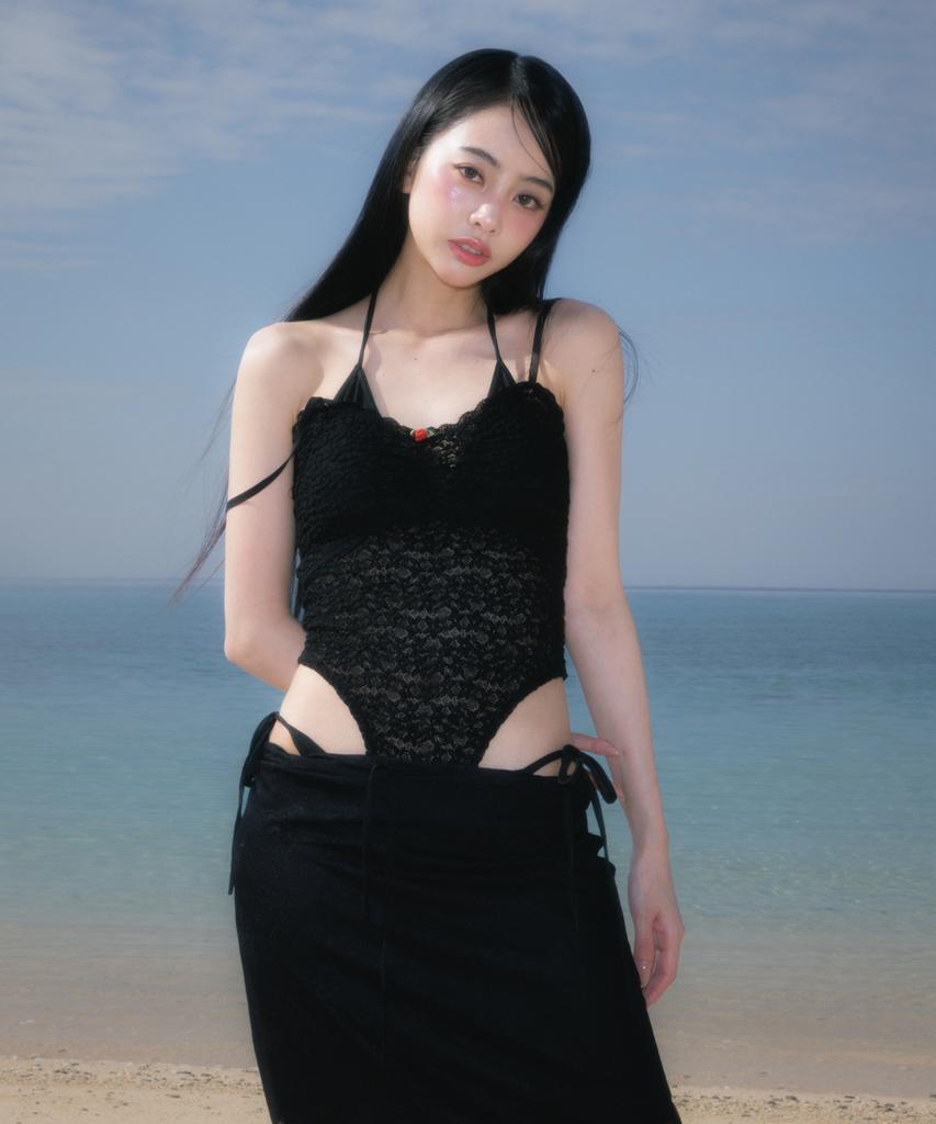 ROSEFRANTZ Lace Bodysuit Sleeveless [Black]