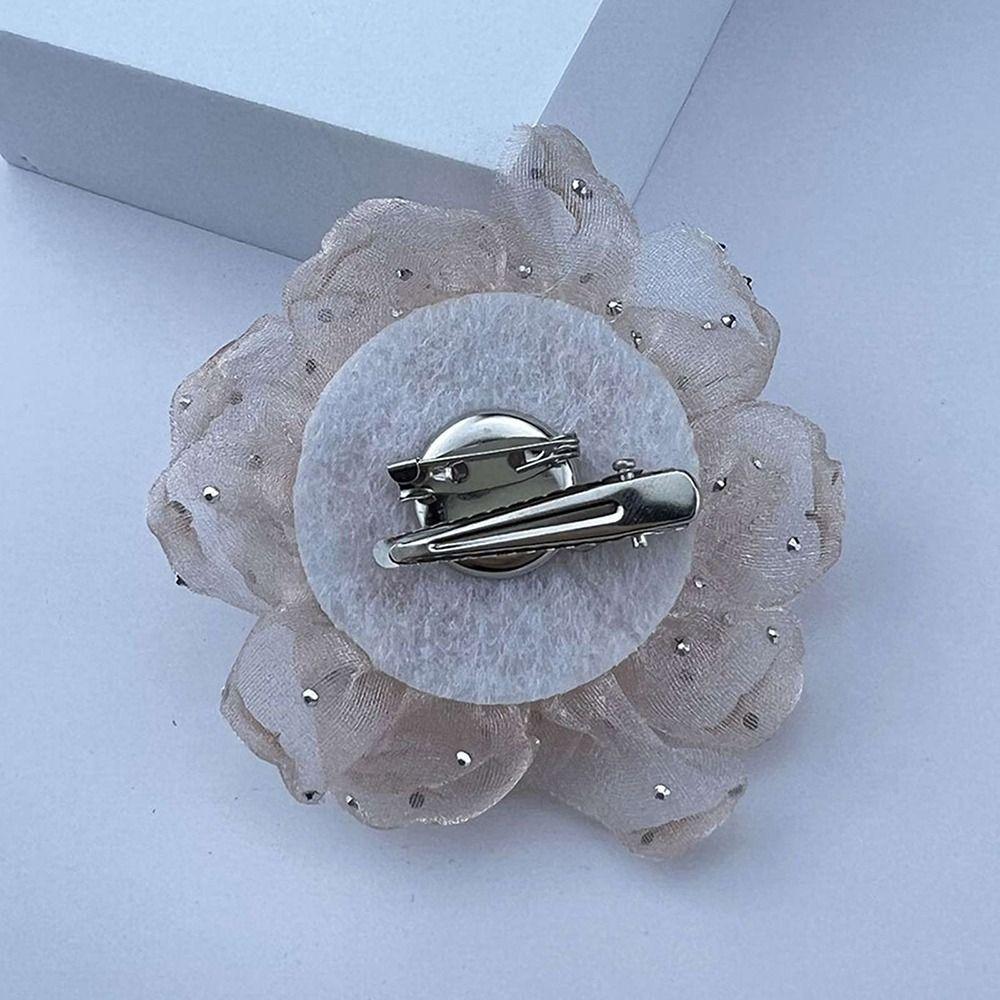 Stoff handgefertigte Accessoires große Blumenbrosche Anzug Pullover Mantel Pin Brosche Tuch Kunst Anstecknadeln