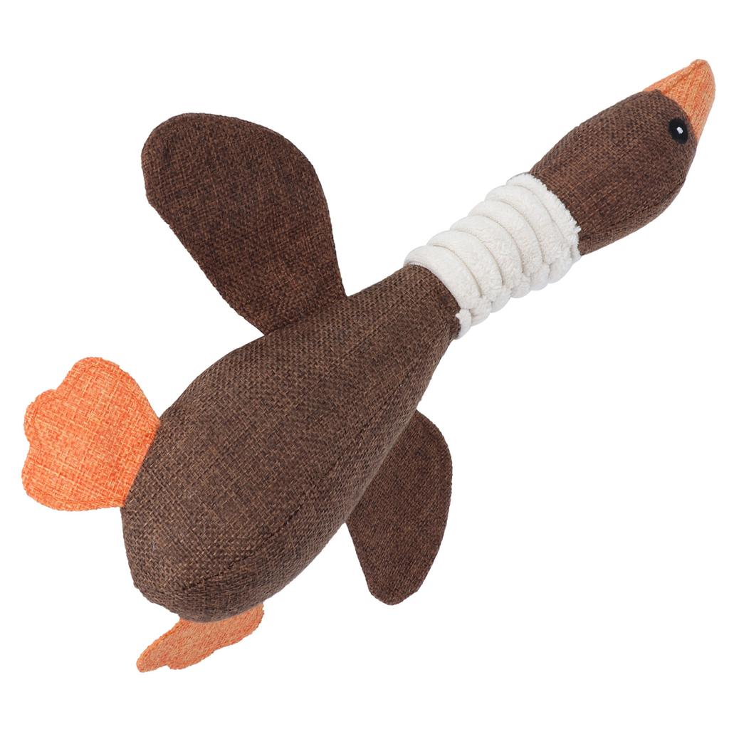 Funny Dog Squeaky Goose Durable Chew Toys Dog Cat Play Interactive Toys Pets SuppliesCoffee Color