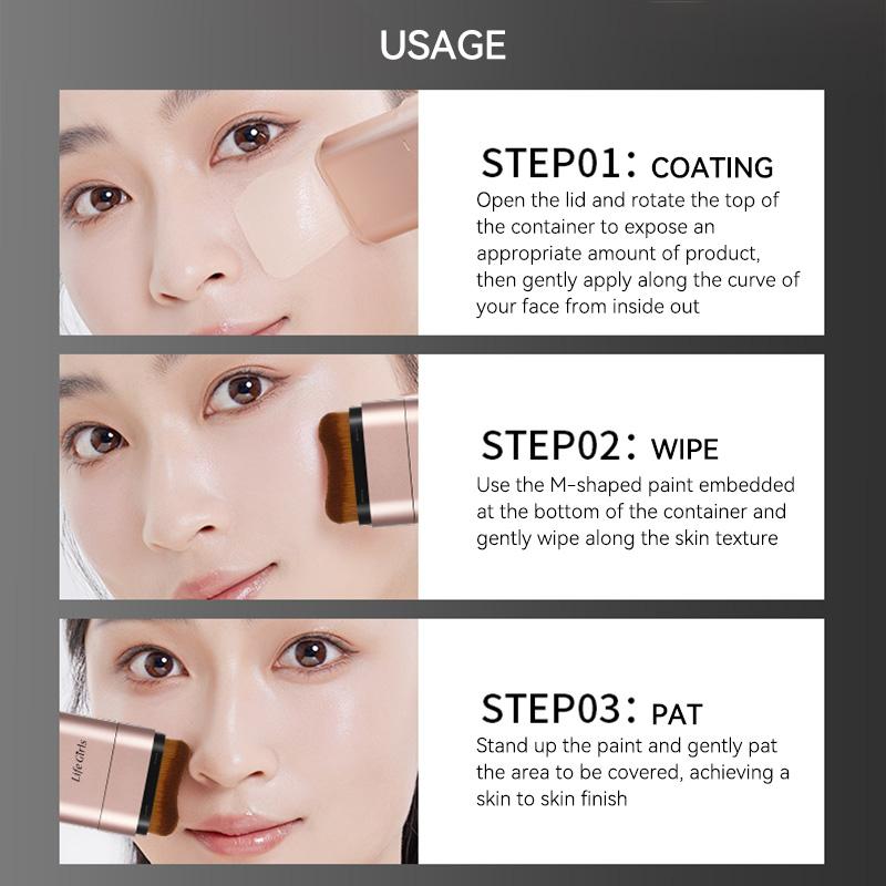 Clear and Moisturizing Foundation with a Natural Glow, Hydrating, Bling, Radiance, Thin and Lightweight Double-Ended Makeup Foundation