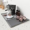 Kitchen Supplies 2 in 1 Coffee Machine Mat Silicone Waterproof Coffee Bar Mat Non-slip Insulated Drain Pad Home