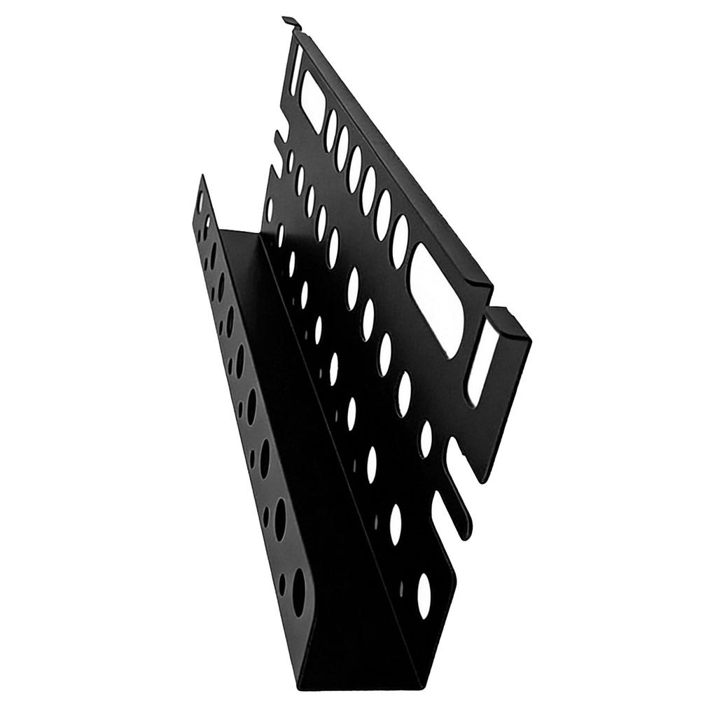 Screwdriver Holder Heavy Duty Carbon Steel Wall Mount Harmmer Pliers Organizer Rack for Workshop Garage Black