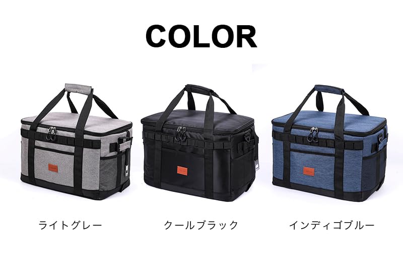 Cooler Box Soft Cooler Bag Large Capacity 42L with Bottom Plate Foldable Storage Lightweight Waterproof Cooling Warming Power Double Zipper Handle