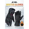 JCAA - Gants de Moto Durables pour Hommes Femmes, Imperméables, Écran Tactile, Antidérapants, Anti-Chute, Protecteurs, Vélo, Moto, Hiver Chaud