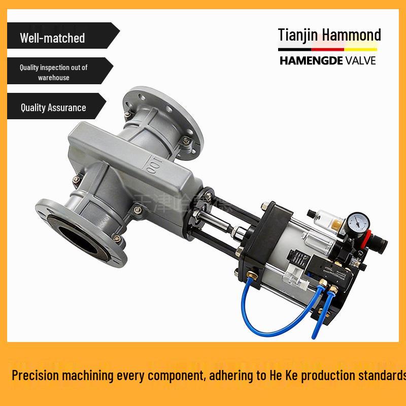 Hammond GJ641X-10L Flanged Pneumatic Pinch Valve, Double/Single Acting, Open/Closed