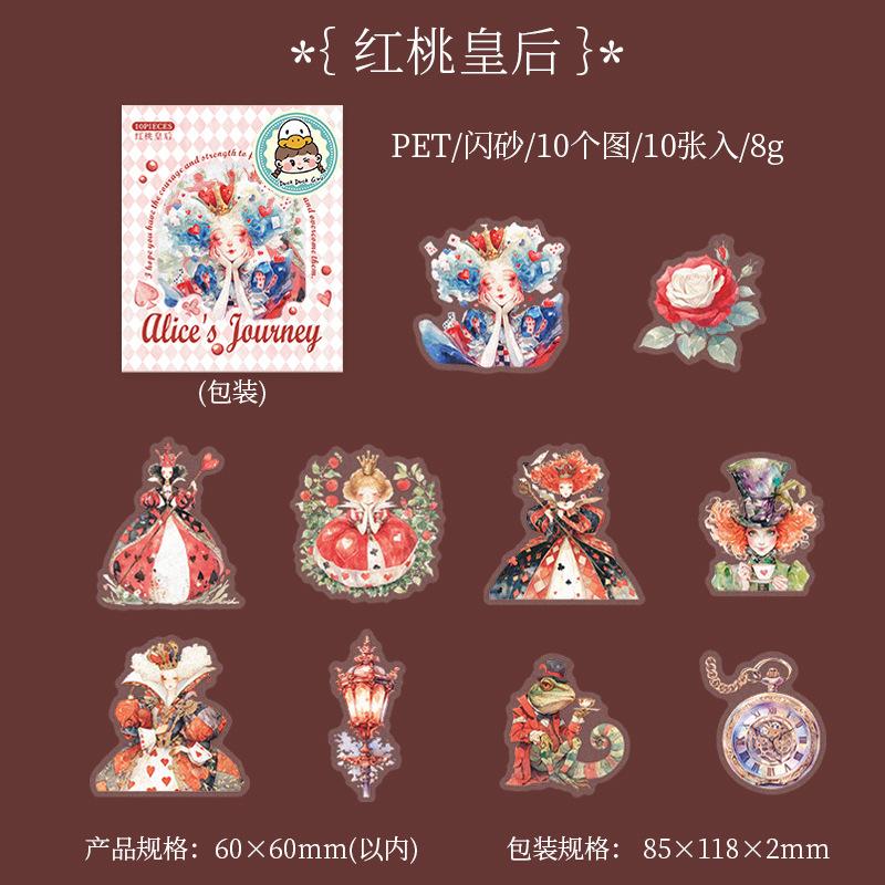 Mr. Paper, 6 Styles, 10pcs/bag, Fairy Tale Princess Themed Stickers, Collage Decoration, Phone Case, Scrapbook, Notebook
