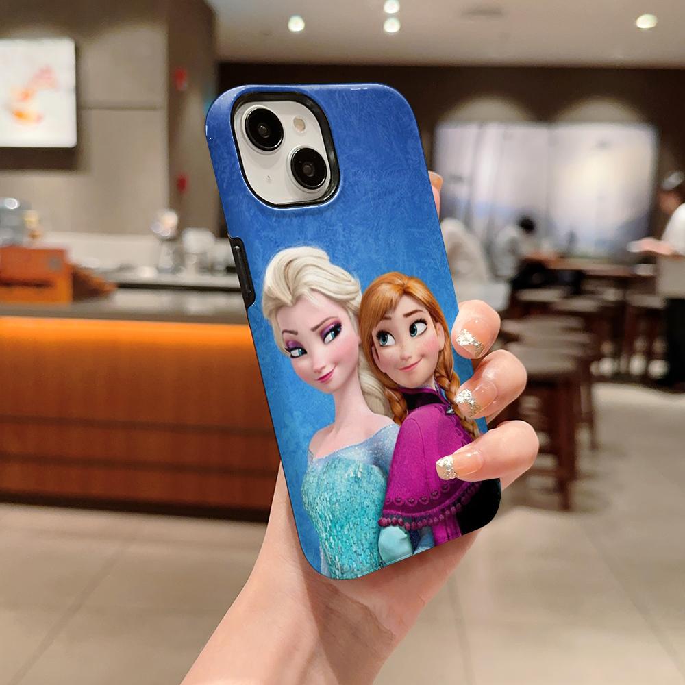 Frozen Elsa Double Layer Phone Case, Compatible with iPhone X/SE/7/8/11/12/13/14/15/16/17 Pro Max Plus